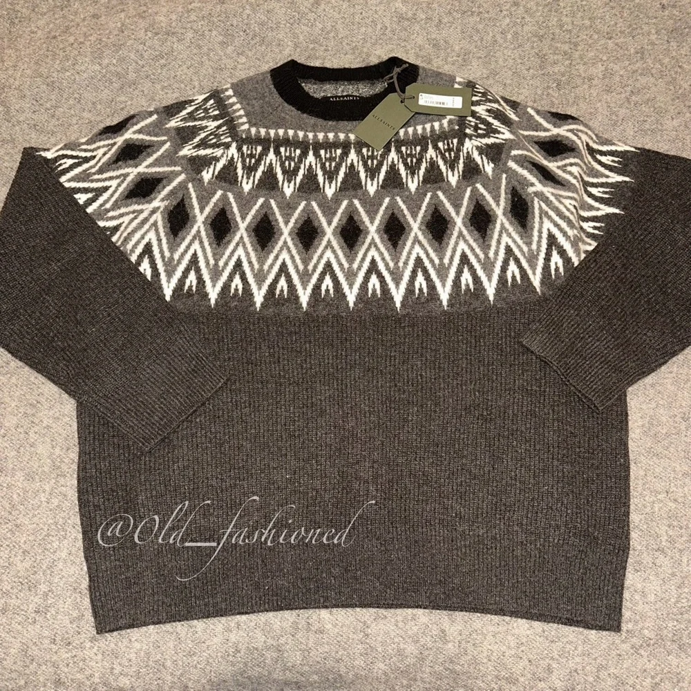 ALL SAINTS Wool Ace Fair Isle Oversized Sweater
